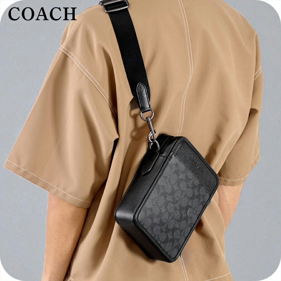 コーチ ショルダーバッグ メンズ ブランド COACH シグネチャー CW388 QBMI5 ブラック CW388-QBMI5-1