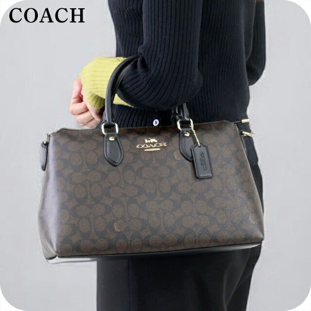 コーチ ハンドバッグ レディース ブランド COACH CW422 ブラウン/ブラック CW422-IMXAQ-1