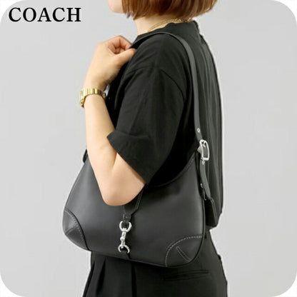 コーチ ショルダーバッグ レディース ブランド COACH ハンプトンズ ホーボーバッグ ホーボーバッグ CW642 LHBLK ブラック CW642-LHBLK