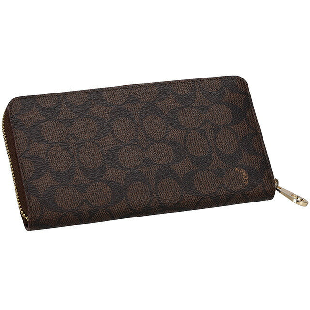 コーチ 長財布 レディース ブランド COACH シグネチャー CW778 IMXD0 1 ウォルナット/ボールド レッド CW778-IMXD0-1