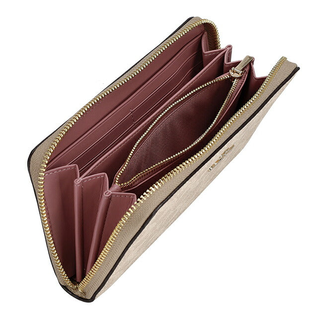 Coach long wallet ladies brand COACH Myanmar CW778 IMY6J Sand/Peony