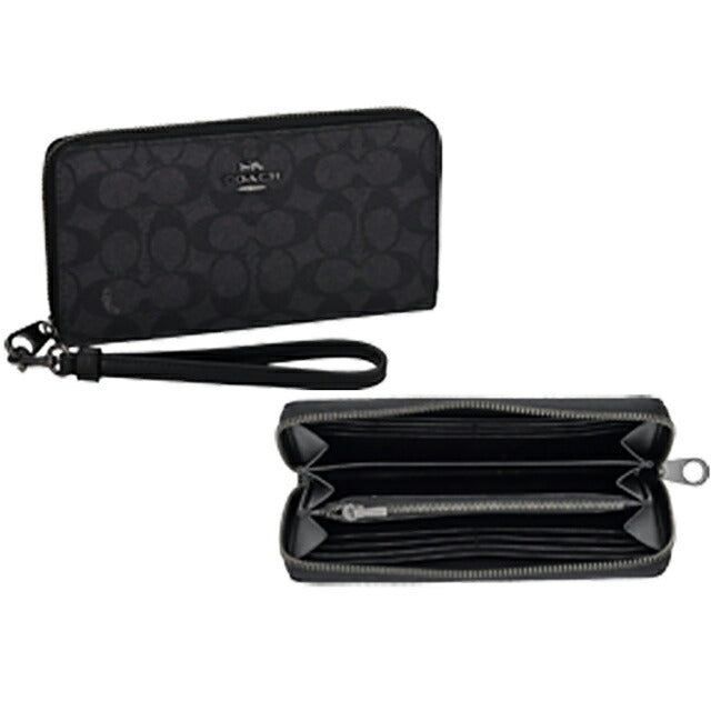 コーチ 長財布 レディース ブランド COACH シグネチャー CW778 QBMI5 1 ブラック CW778-QBMI5-1
