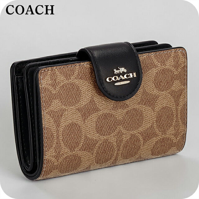 コーチ 二つ折り財布 二折財布 レディース ブランド COACH Cambodia CW786 IMQRX ブラウン/ブラック