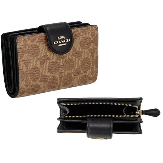 コーチ 二つ折り財布 レディース ブランド COACH CW786 ブラウン CW786-IMQRX-1