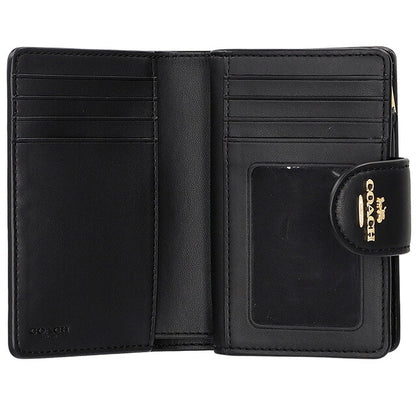 コーチ 二つ折り財布 レディース ブランド COACH シグネチャー CW786 IMXAQ 1 ダークブラウン/ブラック CW786-IMXAQ-1