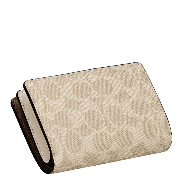 COACH 二つ折り財布 ベージュ 箱付き コーチファクトリー COACH FACTORY 財布 二つ折り財布 折りたたみ財布