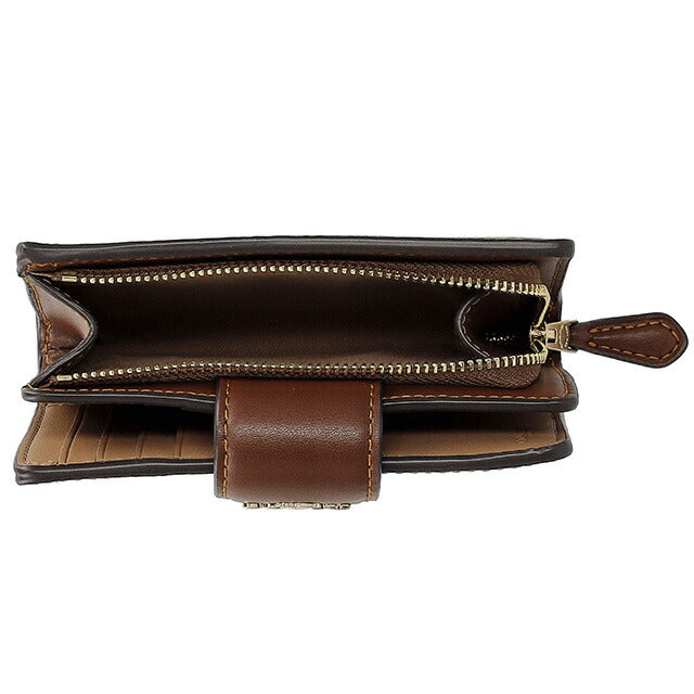 コーチ 二つ折り財布 レディース ブランド COACH シグネチャー CW786 IMXHE 1 ブラウン CW786-IMXHE-1