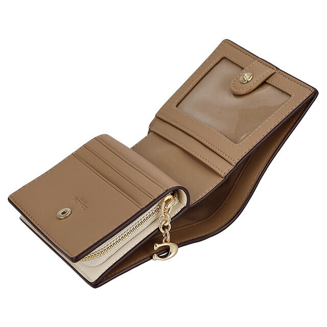 コーチ 二つ折り財布 レディース ブランド COACH CW789 サンド CW789-IMXDM-1