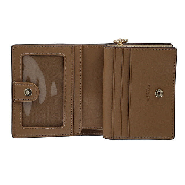 コーチ 二つ折り財布 レディース ブランド COACH CW789 サンド CW789-IMXDM-1