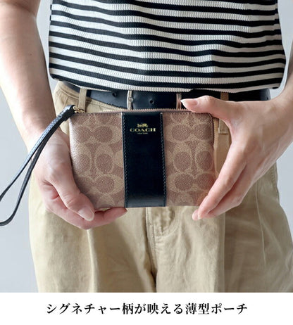 Coach Pouch Ladies Brand COACH Indonesia CW854 IMQRX Brown/Black