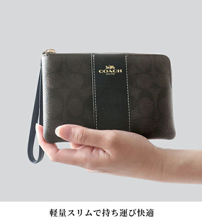 コーチ ポーチ レディース ブランド COACH Vietnam CW854 IMXAQ ダークブラウン/ブラック