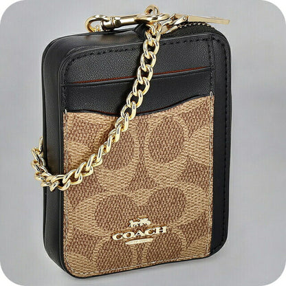 コーチ コインケース メンズ レディース ブランド COACH CW883 タン/ブラック CW883-IMQRX-1