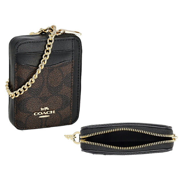 COACH コインケース CW883 IMXAQ ウォルナット/ブラック コーチ コインケース メンズ レディース ブランド COACH CW883
