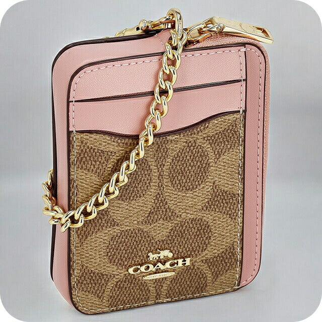 コーチ コインケース メンズ レディース ブランド COACH CW883 ブラウン/ピンク CW883-IMXB0-1
