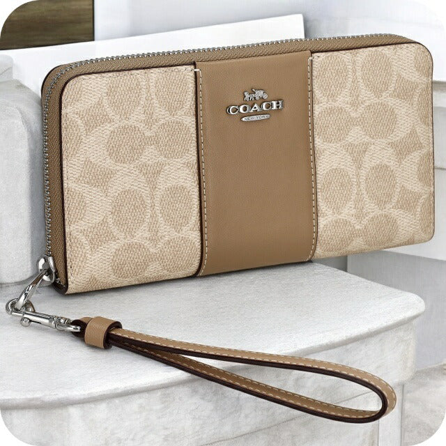 コーチ 長財布 レディース ブランド COACH CW947 サンド CW947