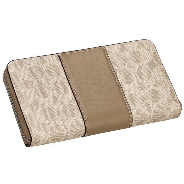 コーチ 長財布 レディース ブランド COACH CW947 サンド CW947-SVPWH-1
