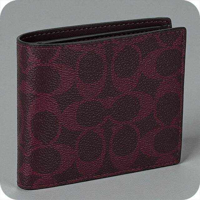 コーチ 二つ折り財布 メンズ ブランド COACH CY406 YED ボルドー ウォレット 高級 おしゃれ プレゼント 実用的