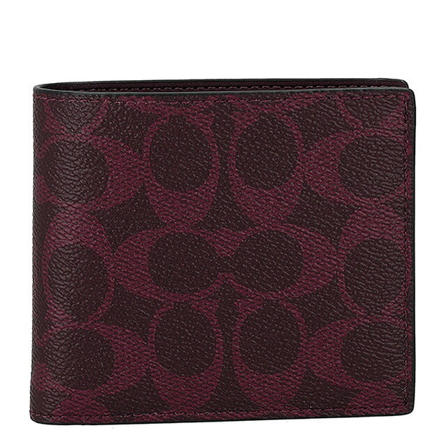 コーチ 二つ折り財布 メンズ ブランド COACH CY406 YED ボルドー ウォレット 高級 おしゃれ プレゼント 実用的