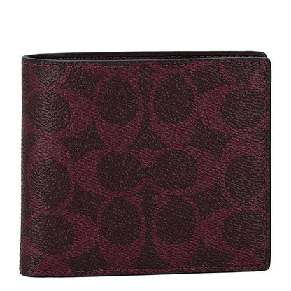 ＼父の日 ギフトセット／コーチ 二つ折り財布 二折財布 メンズ ブランド COACH CY406 YED ボルドー 選べるモデル