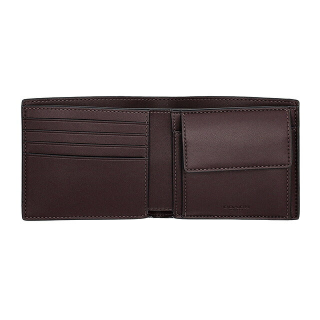 ＼父の日 ギフトセット／コーチ 二つ折り財布 二折財布 メンズ ブランド COACH CY406 YED ボルドー 選べるモデル