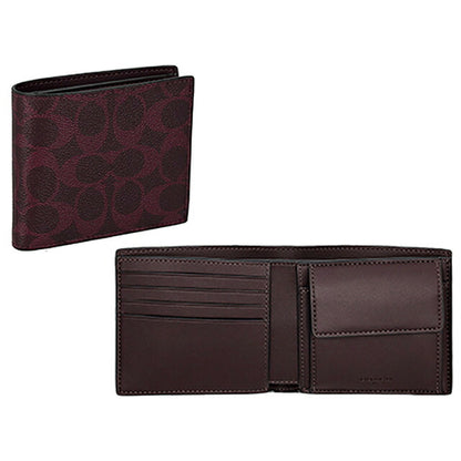 コーチ 二つ折り財布 メンズ ブランド COACH CY406 YED ボルドー ウォレット 高級 おしゃれ プレゼント 実用的