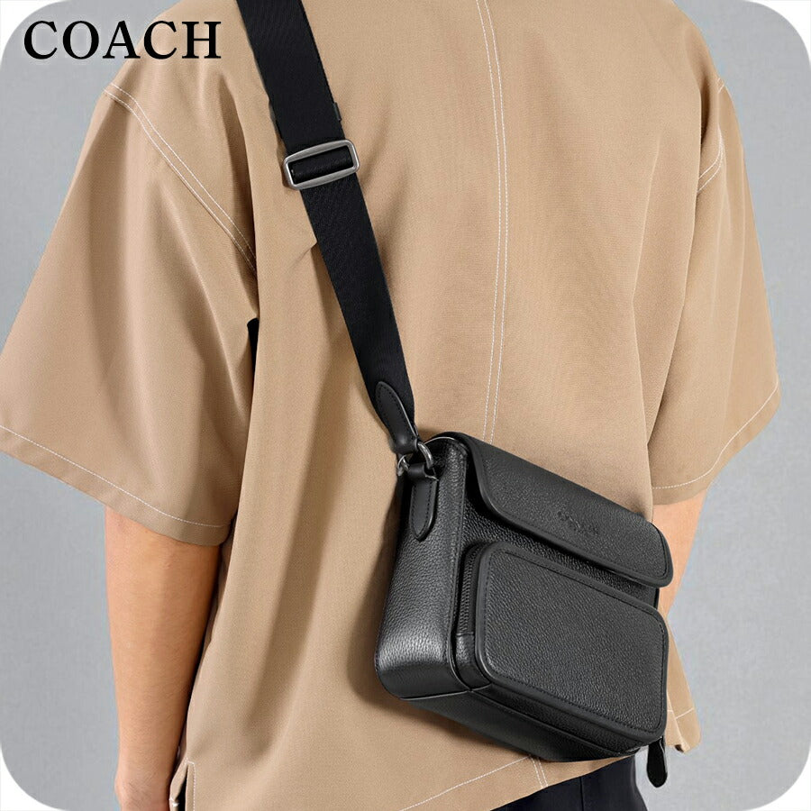 コーチ ショルダーバッグ メンズ ブランド COACH レザー CY800 QB BK ブラック CY800-QB-BK-1