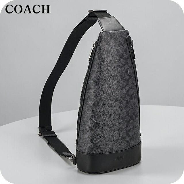 コーチ ボディバッグ メンズ ブランド COACH Cambodia CY801 QBMI5 ブラック/チャコール 斜めがけ 軽量 小さめ ブランド 高級 おしゃれ プレゼント 男性 実用的 かっこいい