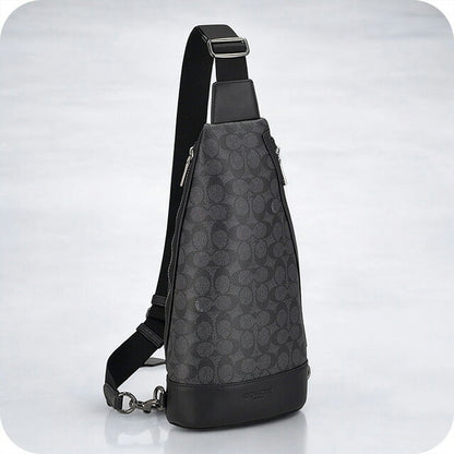 コーチ ボディバッグ メンズ ブランド COACH CY801 QBMI5 チャコール/ブラック CY801-QBMI5-1
