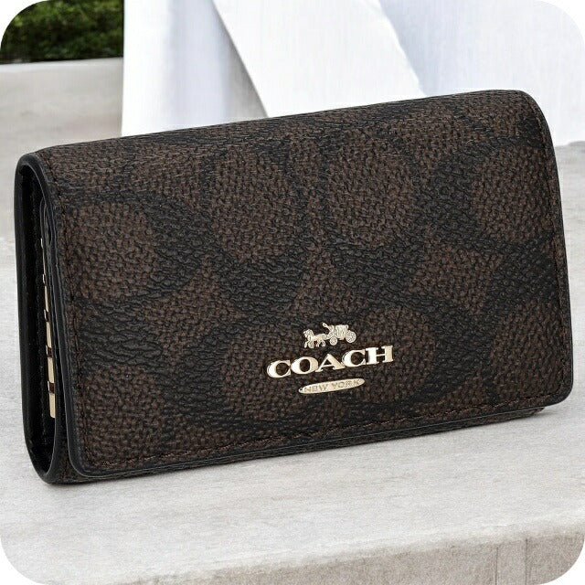 コーチ キーケース レディース ブランド COACH CZ274 ダークブラウン CZ274-IMXAQ-1