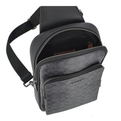 コーチ ボディバッグ メンズ ブランド COACH CZ393 QBMI5 チャコール/ブラック CZ393-QBMI5-1