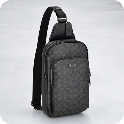 コーチ ボディバッグ メンズ ブランド COACH CZ393 QBMI5 チャコール/ブラック CZ393-QBMI5-1