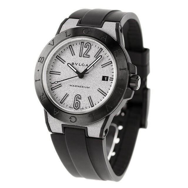 ブルガリ 時計 ディアゴノ マグネシウム 41mm 自動巻き 機械式 メンズ 腕時計 ブランド DG41C6SMCVD シルバー ブラック DG41C6SMCVD