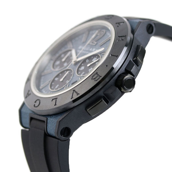 ブルガリ ディアゴノ マグネシウム 45mm クロノグラフ メンズ 腕時計 ブランド DG42C3SMCVDCH ブラック DG42C3SMCVDCH