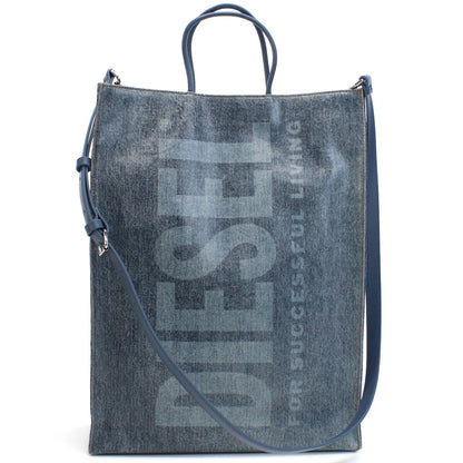 ディーゼル トートバッグ レディース 熱可塑性ポリウレタン コットン X08919 ブルー系 バッグ DIEX08919021