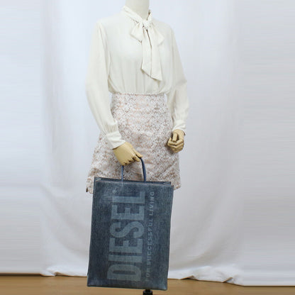 ディーゼル トートバッグ レディース 熱可塑性ポリウレタン コットン X08919 ブルー系 バッグ DIEX08919021