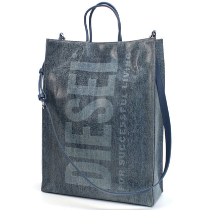 ディーゼル トートバッグ レディース 熱可塑性ポリウレタン コットン X08919 ブルー系 バッグ DIEX08919021