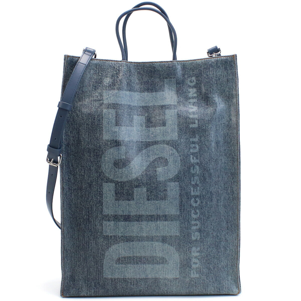 ディーゼル トートバッグ レディース 熱可塑性ポリウレタン コットン X08919 ブルー系 バッグ DIEX08919021