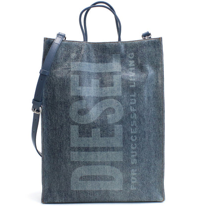 ディーゼル トートバッグ レディース 熱可塑性ポリウレタン コットン X08919 ブルー系 バッグ DIEX08919021