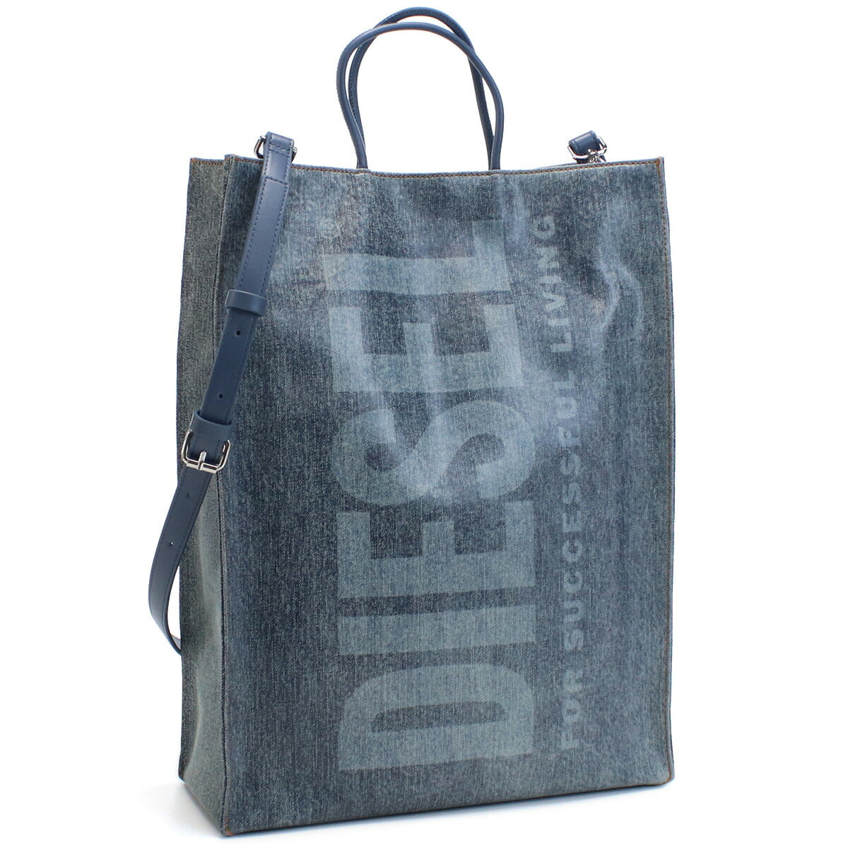 ディーゼル トートバッグ レディース 熱可塑性ポリウレタン コットン X08919 ブルー系 バッグ DIEX08919021