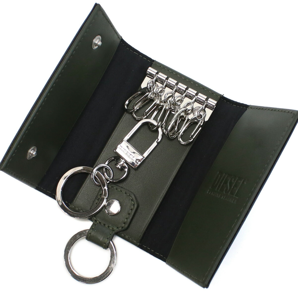 ディーゼル 6連キーケース メンズ レザー インド X09010 ブラック 小物 DIEX09010011