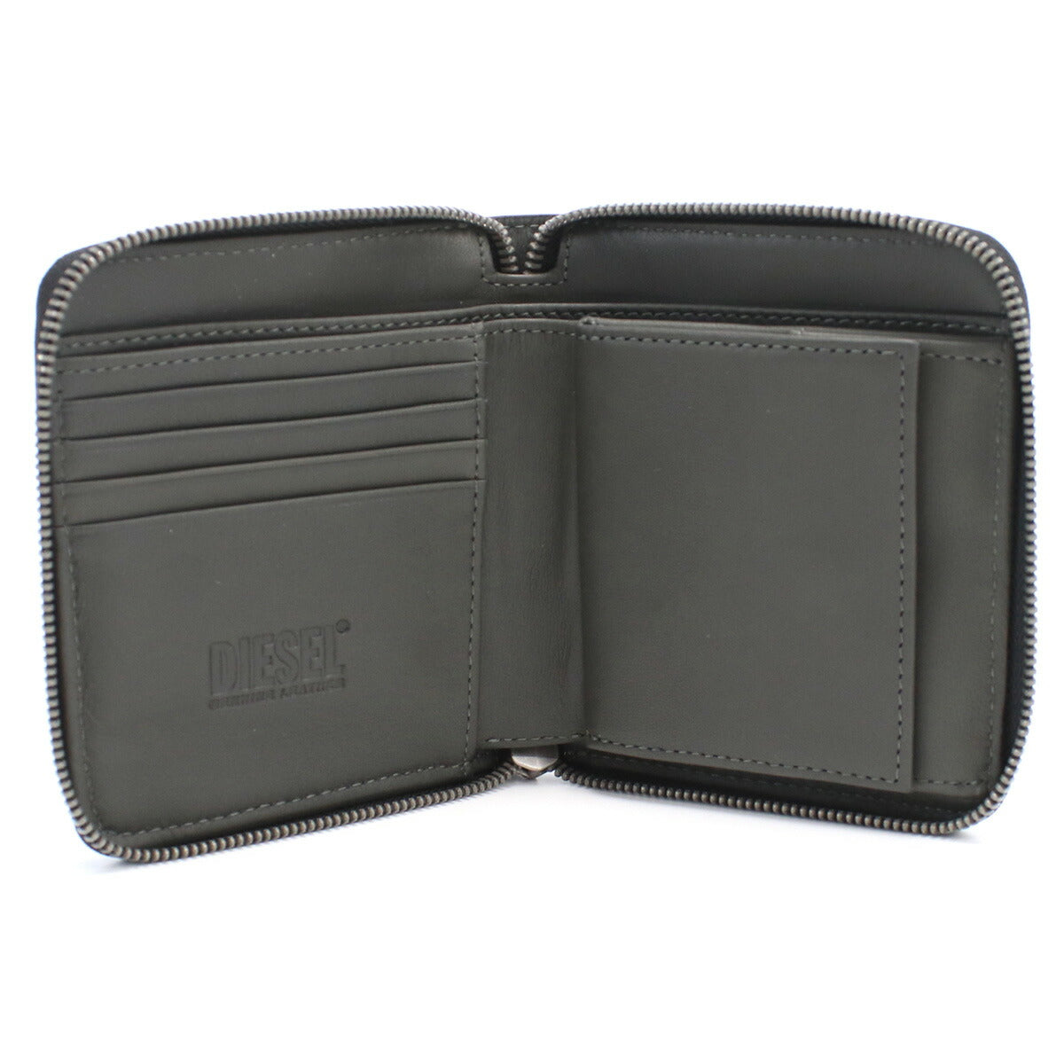 ディーゼル ラウンドファスナー折財布 メンズ レザー X09337 ブラック 財布 DIEX09337011