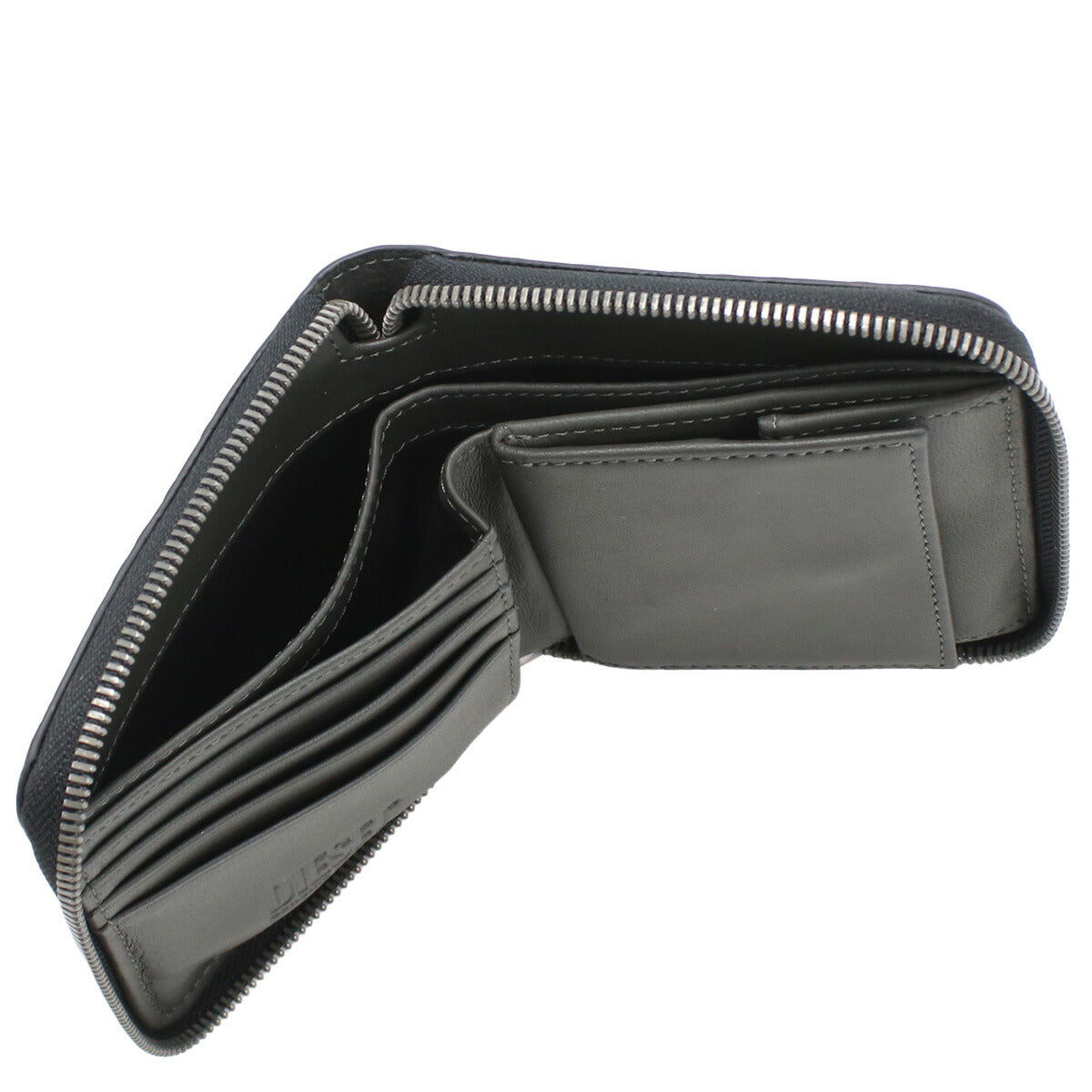 ディーゼル ラウンドファスナー折財布 メンズ レザー X09337 ブラック 財布 DIEX09337011