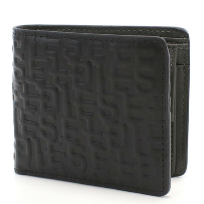 ディーゼル 二折財布小銭入付き メンズ レザー X09338 ブラック 財布 DIEX09338011