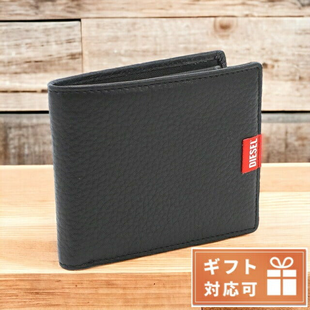 ディーゼル 二折財布小銭入付き メンズ レザー インド X09358 ブラック 財布 DIEX09358011