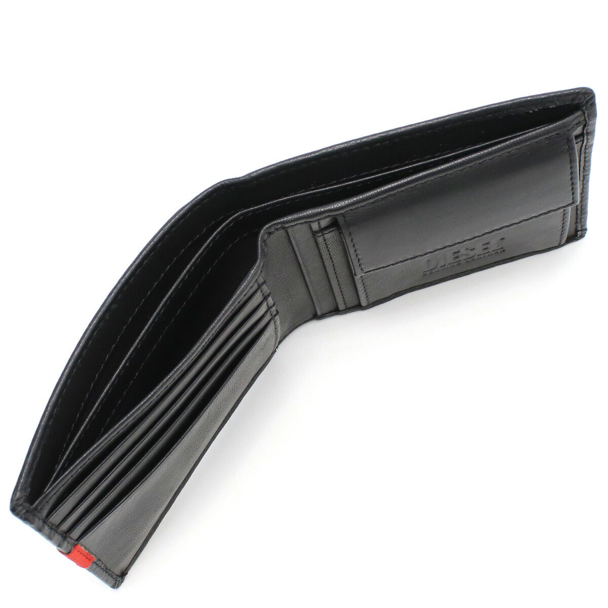 ディーゼル 二折財布小銭入付き メンズ レザー インド X09358 ブラック 財布 DIEX09358011