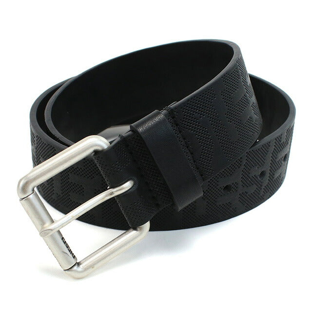 DIESEL ベルト BLACK ディーゼル メンズ ベルト レザー（ベルト