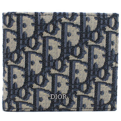 ディオール 二つ折り財布 メンズ ブランド Christian Dior ジャカード イタリア 2OBBC027 マルチカラー　ネイビー 財布 DIO2OBBC027011