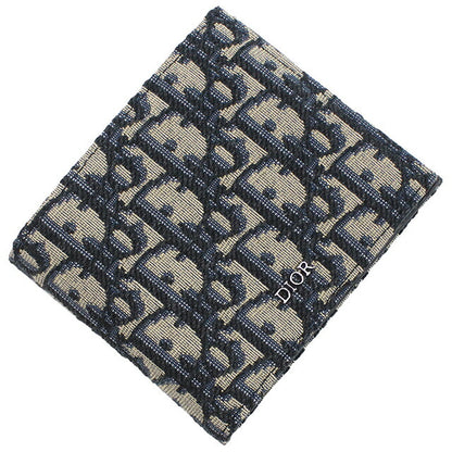 ディオール 二つ折り財布 メンズ ブランド Christian Dior ジャカード イタリア 2OBBC027 マルチカラー　ネイビー 財布 DIO2OBBC027011