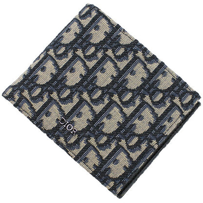 ディオール 二つ折り財布 メンズ ブランド Christian Dior ジャカード イタリア 2OBBC027 マルチカラー　ネイビー 財布 DIO2OBBC027011