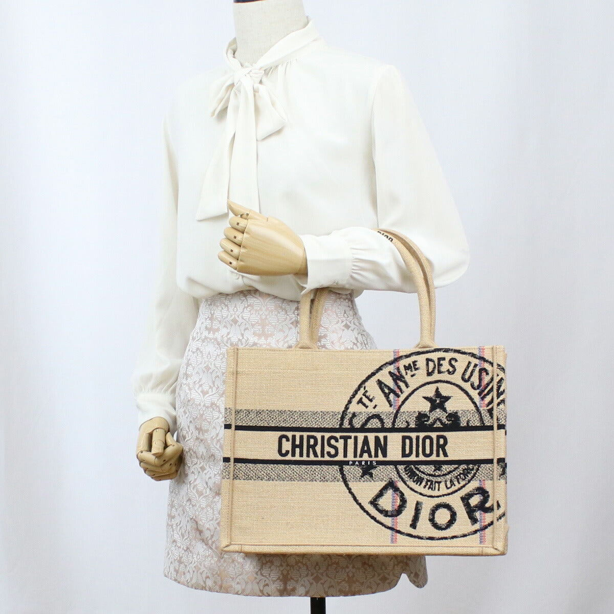 ディオール トートバッグ レディース キャンバス イタリア M1296 ベージュ系 マルチカラー バッグ DIOM1296031